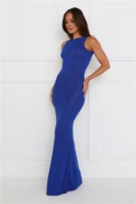 Adriana Maxi Dress Blue - Image 3