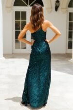 A New Glow Sequin Maxi Dress Green - Image 7