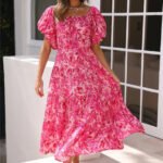 Dancer Girl Midi Dress Pink