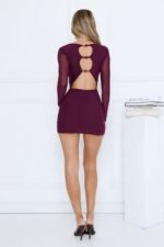 Desire High Long Sleeve Mini Dress Purple - Image 7
