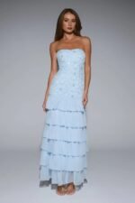 Dream State Strapless Maxi Dress Blue - Image 2
