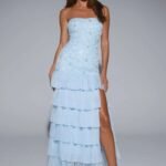 Dream State Strapless Maxi Dress Blue