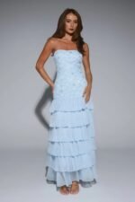 Dream State Strapless Maxi Dress Blue - Image 5