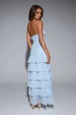 Dream State Strapless Maxi Dress Blue - Image 6