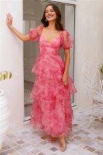 Enchanted Castle Midi Dress Pink - Image 2