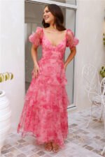 Enchanted Castle Midi Dress Pink - Image 5