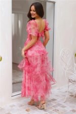 Enchanted Castle Midi Dress Pink - Image 6