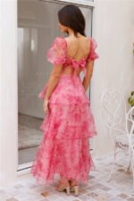 Enchanted Castle Midi Dress Pink - Image 7