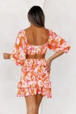 Exotic Blooming Girl Mini Dress Print - Image 5