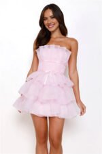 Exquisite Desserts Strapless Mini Dress Pink - Image 3