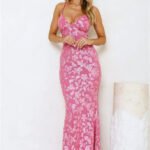 Exquisite Opulence Sequin Maxi Dress Pink