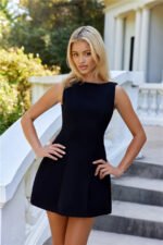 Famous Face Mini Dress Black - Image 3