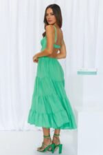 Freshly Brewed Midi Dress Green - Image 4