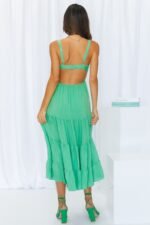 Freshly Brewed Midi Dress Green - Image 5
