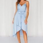 Fuel To My Fire Midi Dress Steel Blue