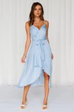 Fuel To My Fire Midi Dress Steel Blue - Image 2