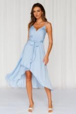 Fuel To My Fire Midi Dress Steel Blue - Image 3