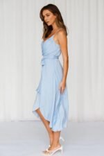 Fuel To My Fire Midi Dress Steel Blue - Image 5