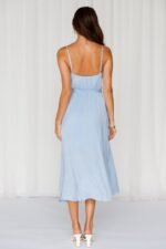Fuel To My Fire Midi Dress Steel Blue - Image 7
