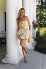 High Summer Strapless Mini Dress Print - Image 2