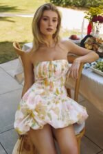 High Summer Strapless Mini Dress Print - Image 6