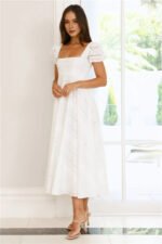 Honeysuckle Haven Maxi Dress White - Image 3