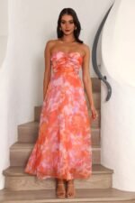 In Fantasy Midi Dress Orange - Image 3