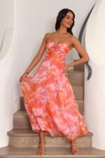 In Fantasy Midi Dress Orange - Image 4