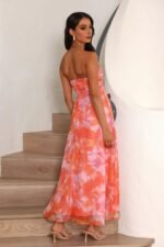 In Fantasy Midi Dress Orange - Image 5