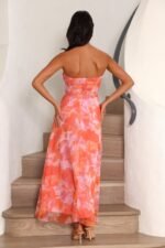 In Fantasy Midi Dress Orange - Image 6