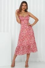 Kaitlyn Midi Dress Pink - Image 2