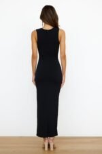 Late Night Texts Maxi Dress Black - Image 9