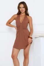 Less Is Luxe Mini Dress Brown