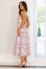 Like Wearing Poetry Strapless Midi Dress Pink - Image 5