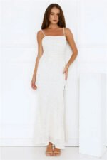Love Wild Sequin Maxi Dress White - Image 2