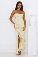 Lush Reverie Midi Dress Yellow - Image 2