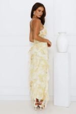 Lush Reverie Midi Dress Yellow - Image 5