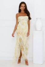 Lush Reverie Midi Dress Yellow - Image 6
