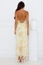 Lush Reverie Midi Dress Yellow - Image 7