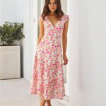 Luxury In The Sun Midi Dress Pink