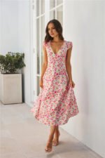 Luxury In The Sun Midi Dress Pink - Image 10