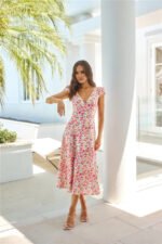 Luxury In The Sun Midi Dress Pink - Image 9