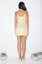 Mermaid Waters Sequin Mini Dress Yellow - Image 7