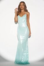 Moment For Opulence Sequin Maxi Dress Blue - Image 4