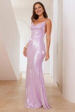 Moment For Opulence Sequin Maxi Dress Lilac - Image 5