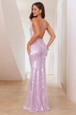 Moment For Opulence Sequin Maxi Dress Lilac - Image 7