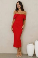 Need A Reason Midi Dress Red - Image 2