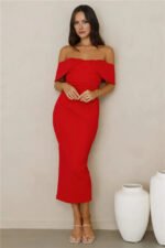 Need A Reason Midi Dress Red - Image 3