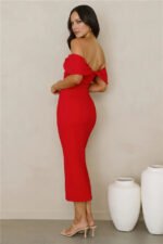 Need A Reason Midi Dress Red - Image 4