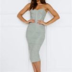 Neptunes Tide Midi Dress Sage